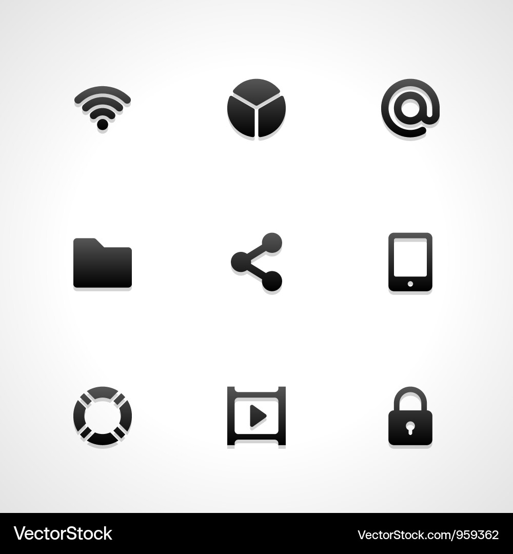 Web site icons Vector Image