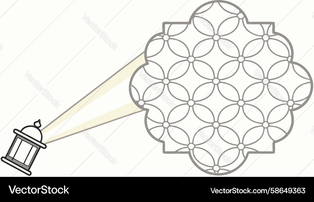 Abstract pattern projection dynamic light effect Vector Image