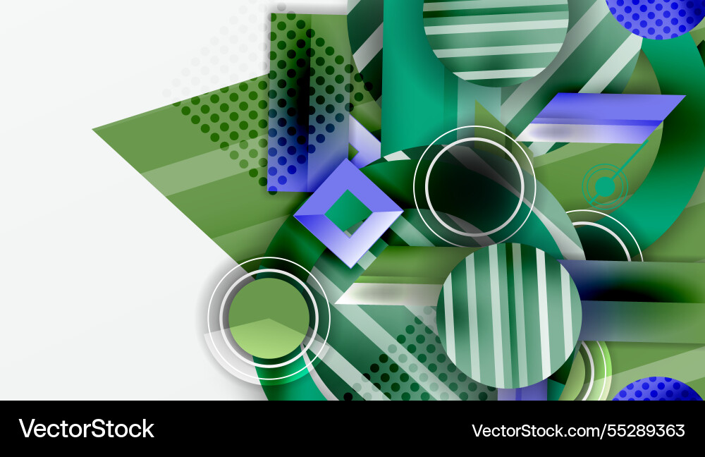 Dynamic complex geometric abstract background Vector Image