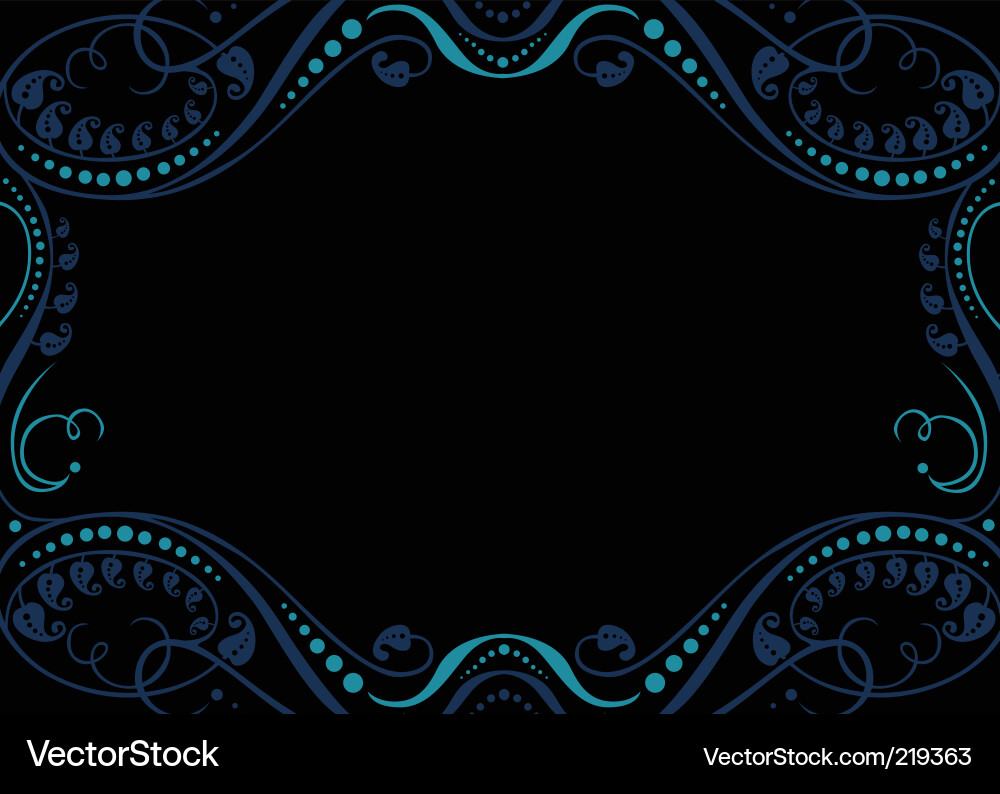 Ornate Scroll Frame Vector Image