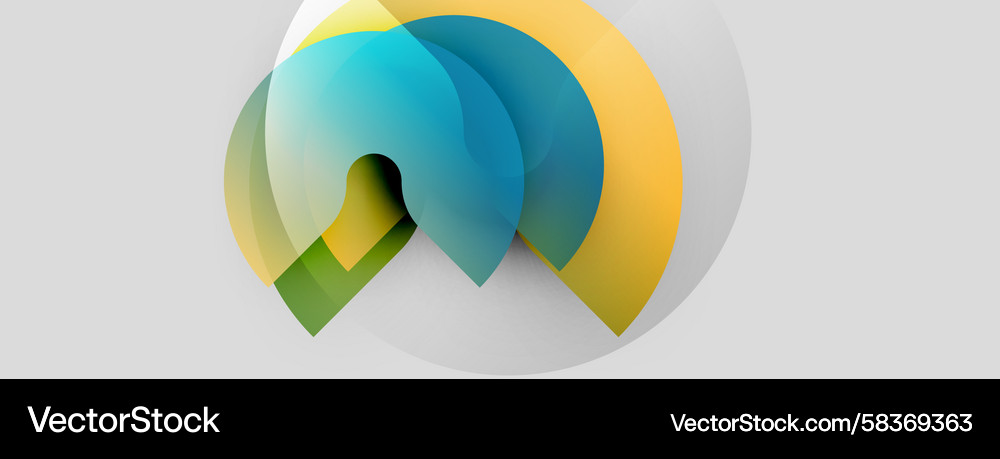 Overlapping Colorful Circles Vector Image