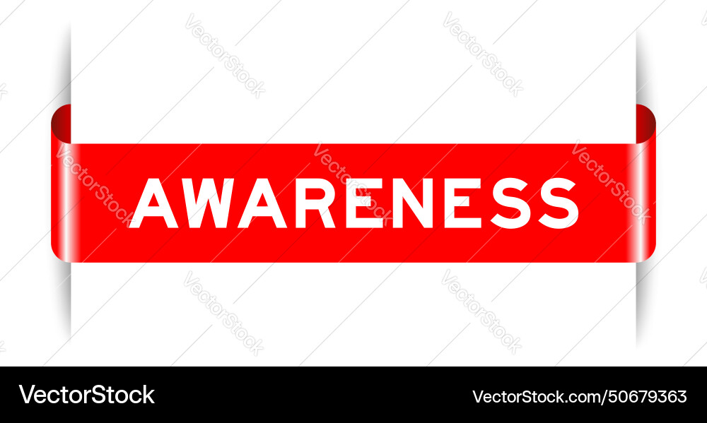 Red color inserted label banner with word Red color inserted label banner with word vector image