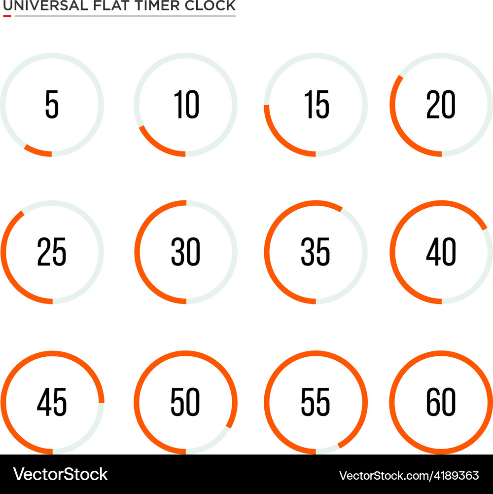 Set of simple timers Vector Image