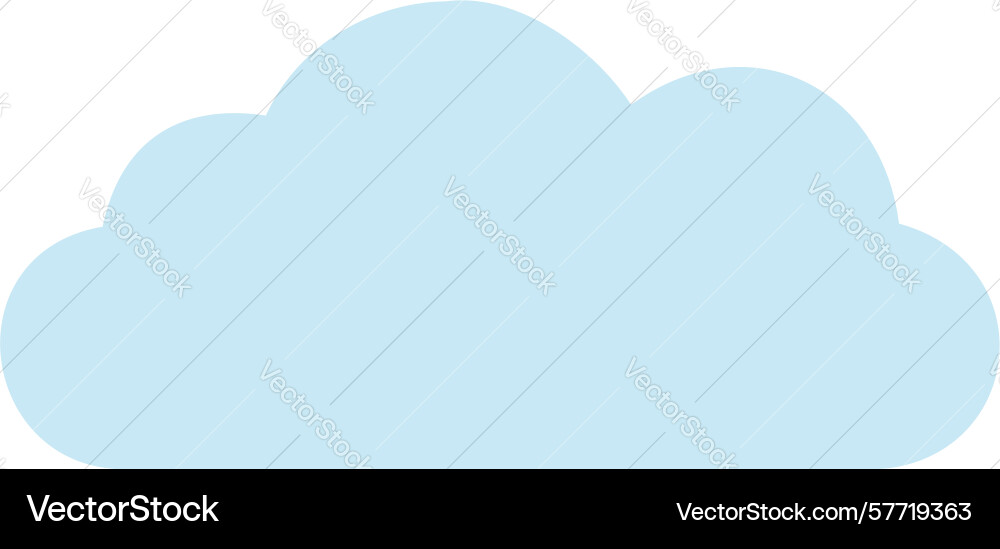 Simple fluffy cloud icon design generative ai Vector Image