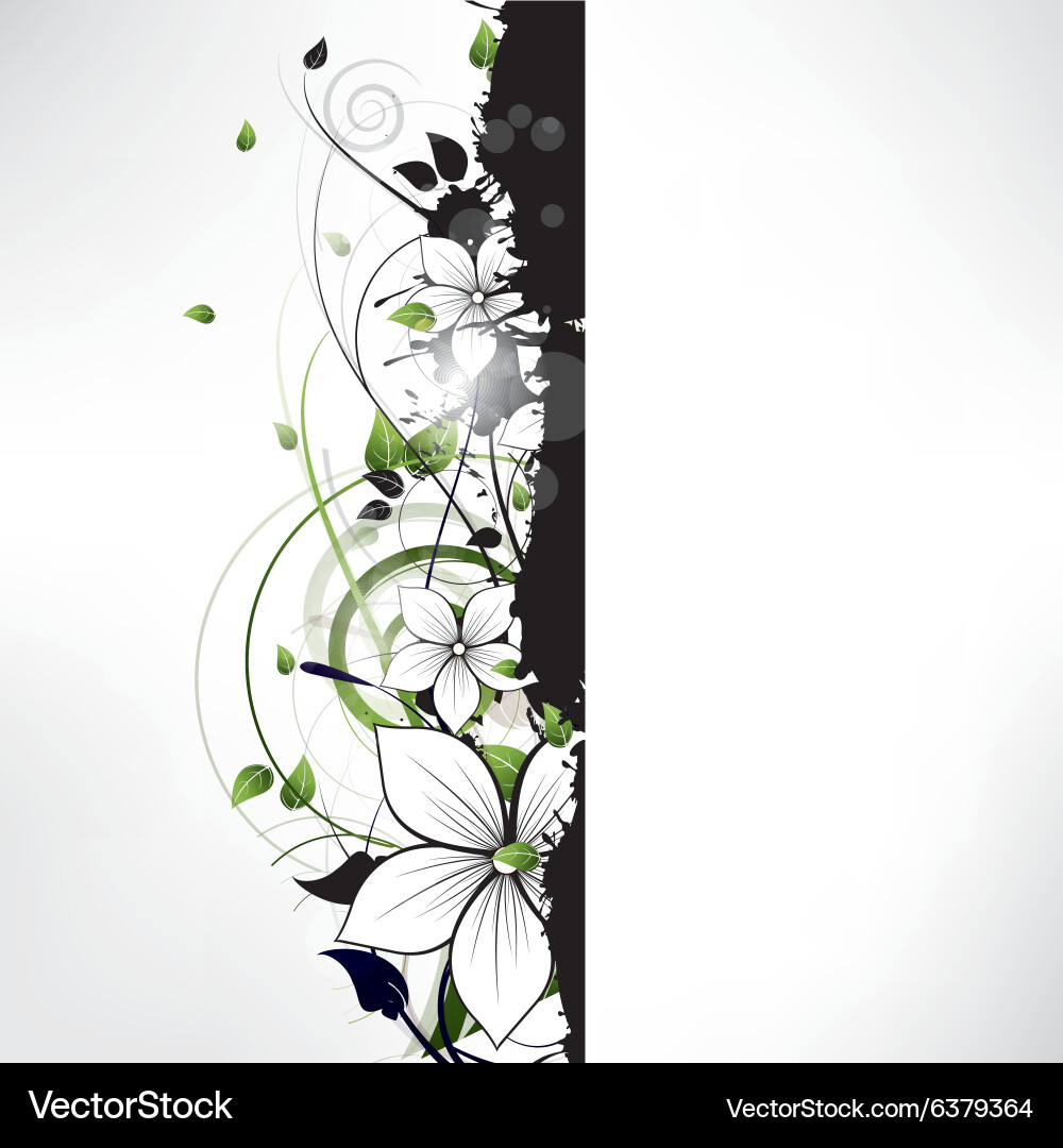 Abstract background with floral elements Vector Image