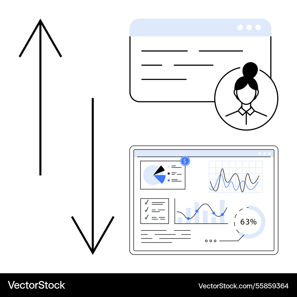 Data synchronization between user profile Data synchronization between user profile vector image