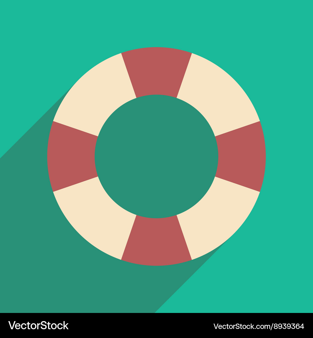 Flat with shadow icon and mobile application Vector Image