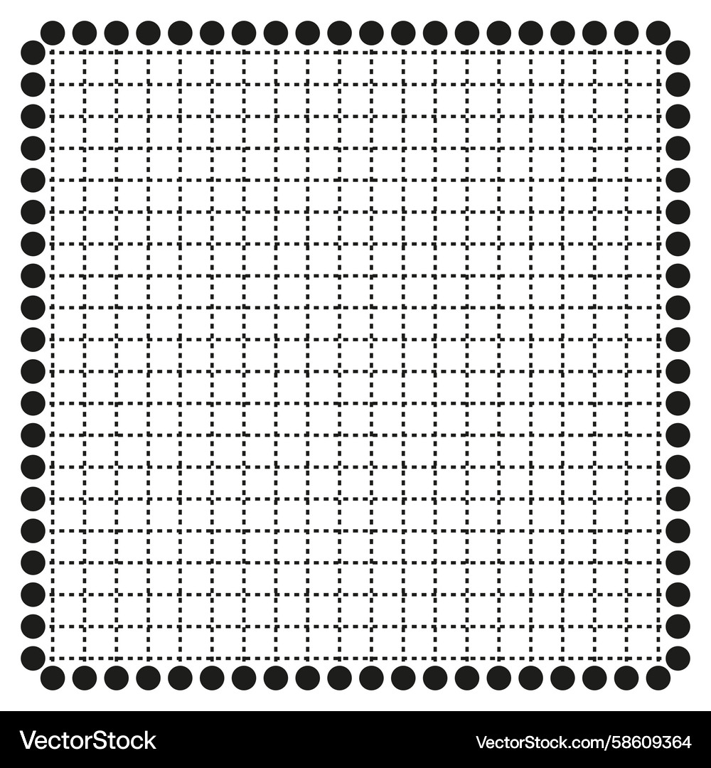 Grid dot pattern square frame element abstract Vector Image