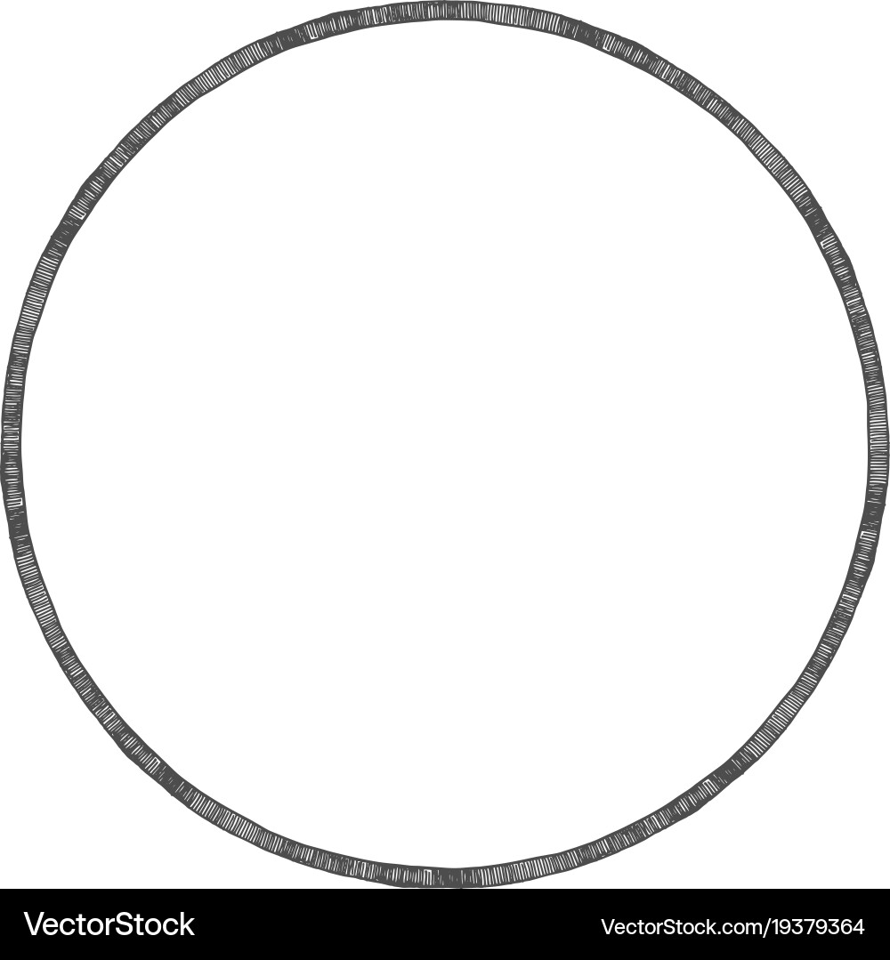 Hand drawn circle Royalty Free Vector Image - VectorStock