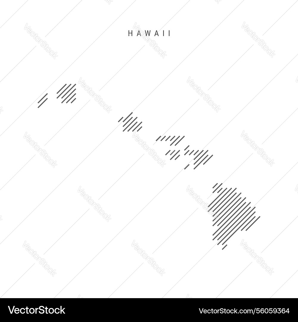Hawaii map from pattern of black slanted parallel Hawaii map from pattern of black slanted parallel vector image