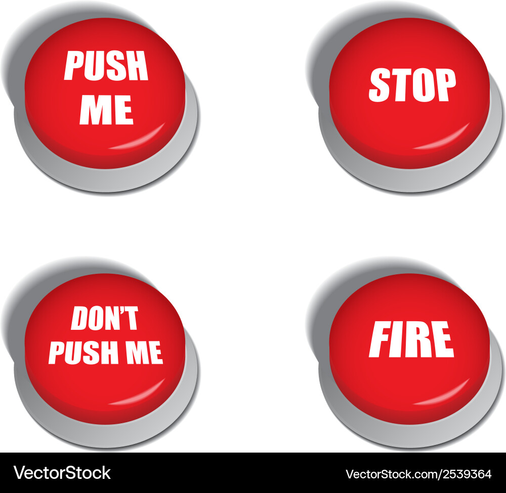 Red Stop Buttons vector image