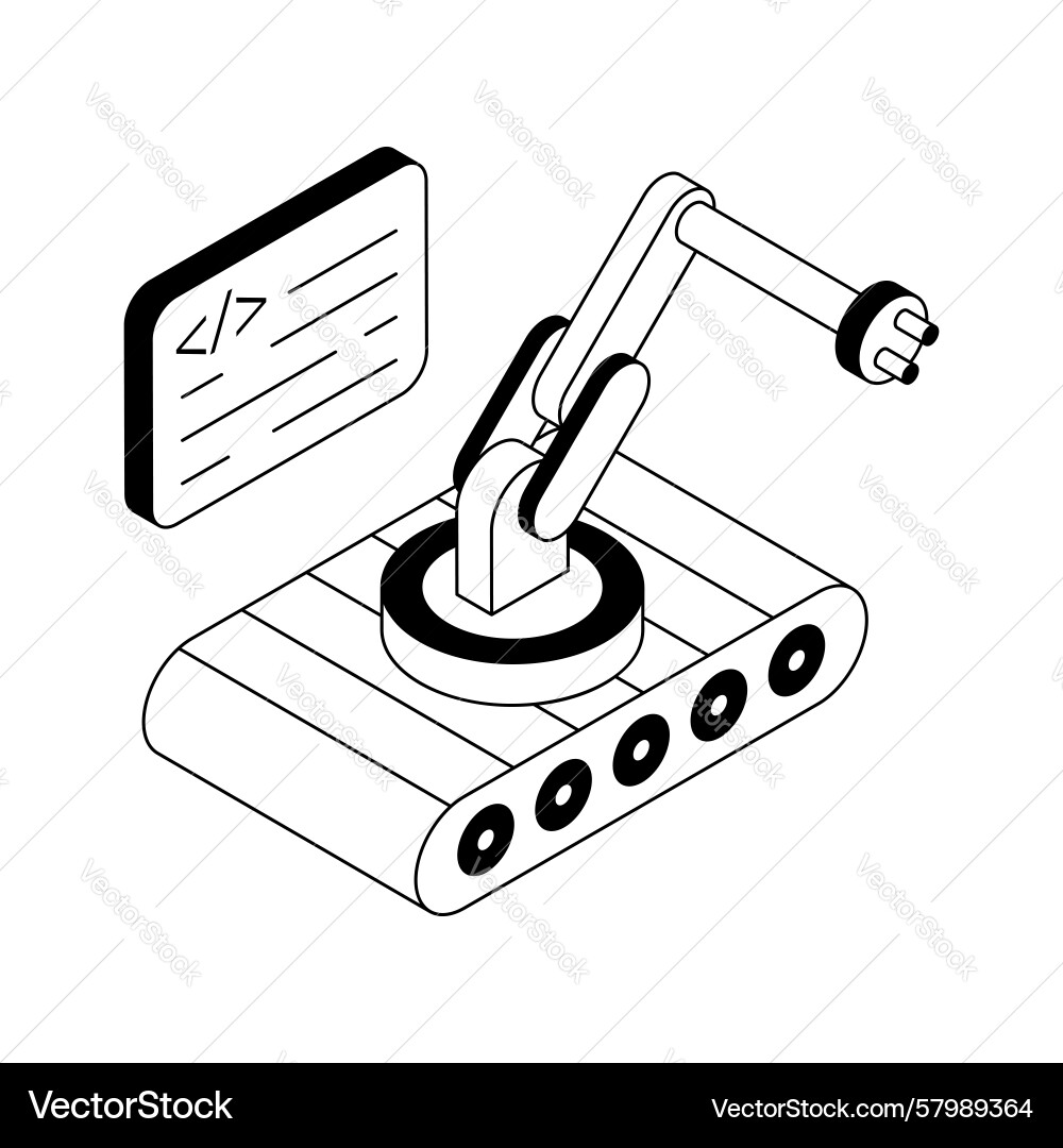 Robot programming Vector Image
