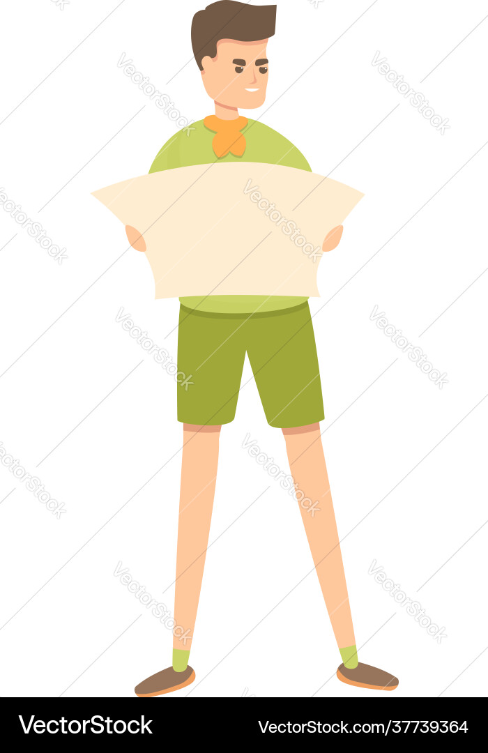 Scouting map navigation icon cartoon style Scouting map navigation icon cartoon style vector image