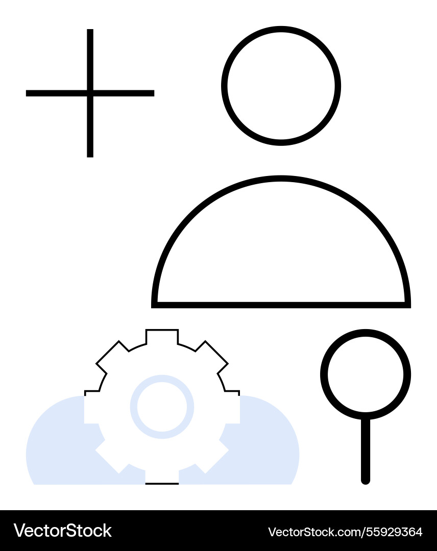 User profile management simplified with settings User profile management simplified with settings vector image