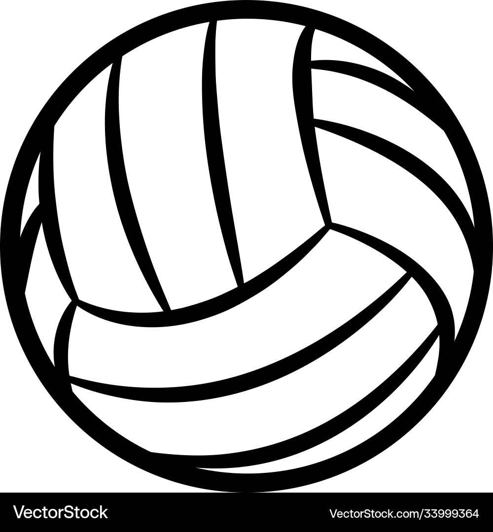 Volleyball Ball Silhouette vector image