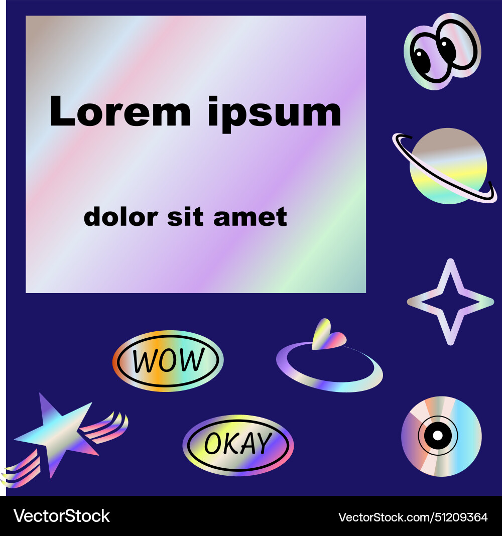 Y2k blur gradient 2000s background with hologram Y2k blur gradient 2000s background with hologram vector image