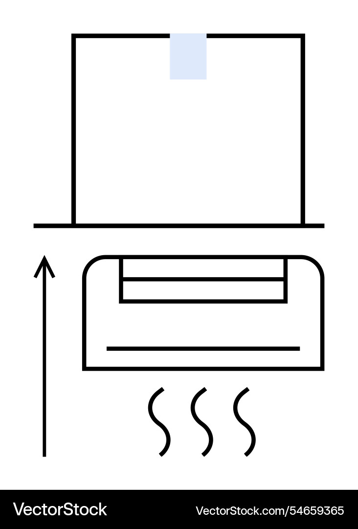 Airflow dynamics efficient climate control vector image