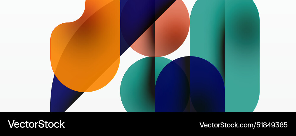 Circles and round shapes geometric minimal Vector Image