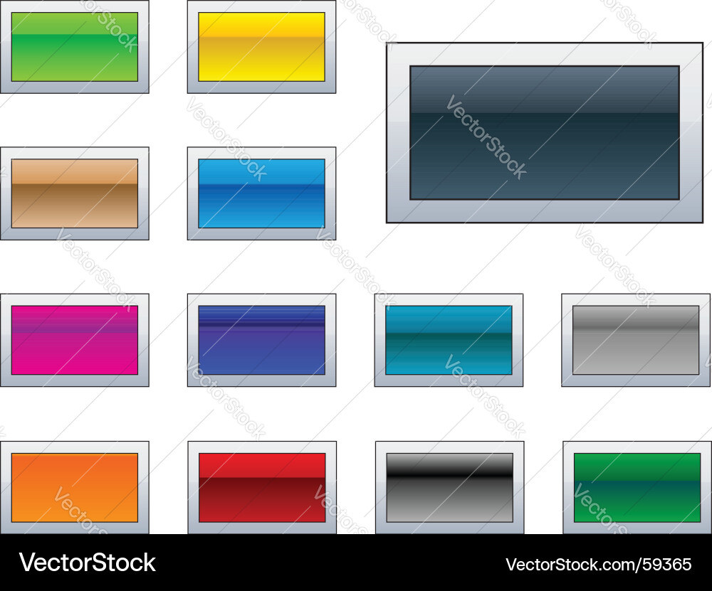 Glossy buttons vector image