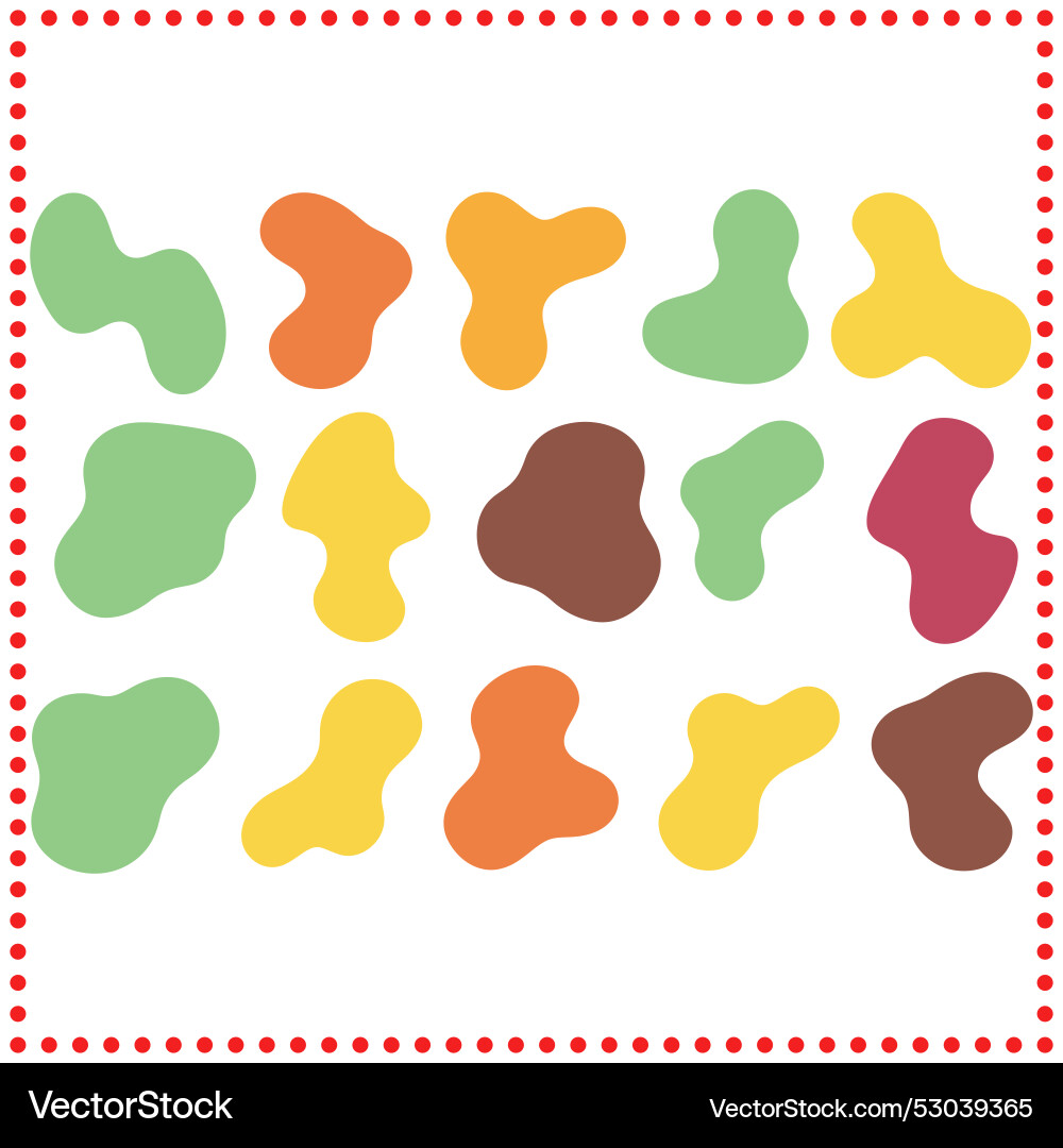 Organic blob shapes in abstract and fluid style Vector Image
