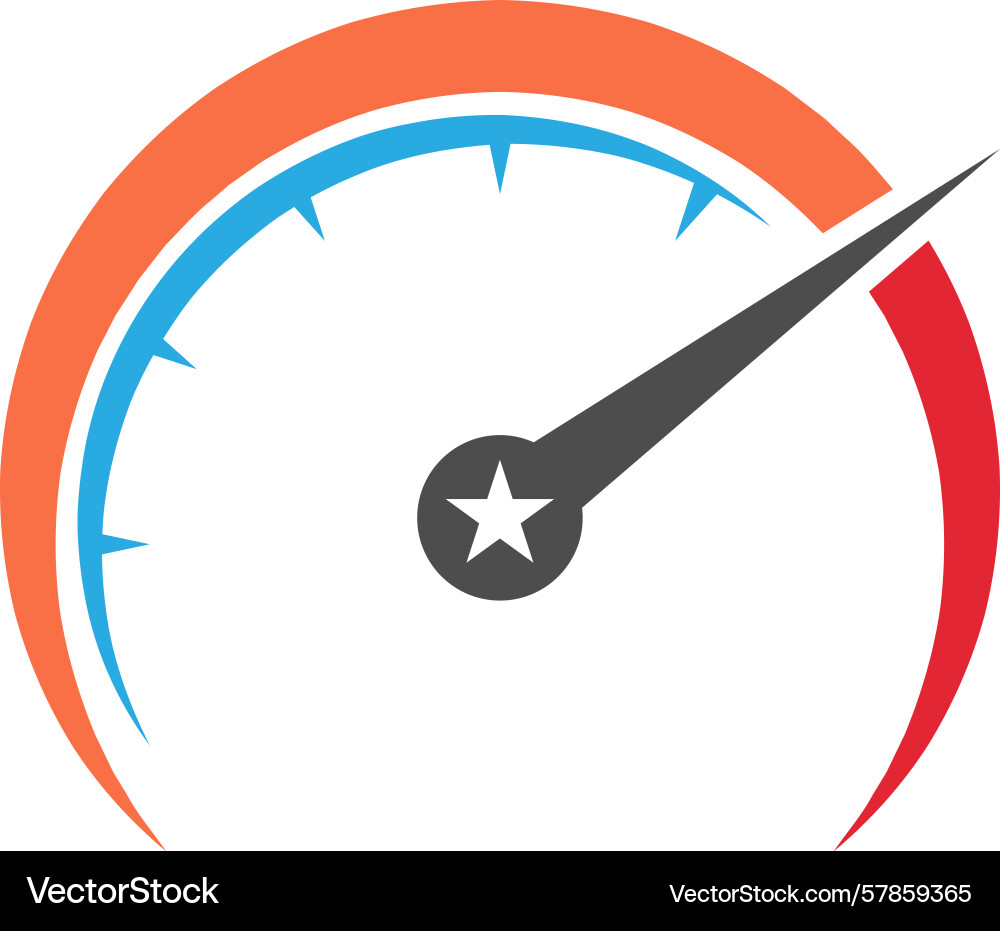 Performance level speed gauge Vector Image