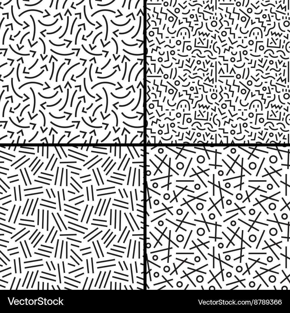 Abstract seamless patterns with lines Royalty Free Vector