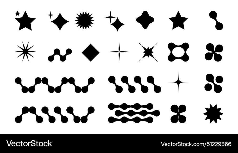 Abstract shapes in y2k style brutalist retro Abstract shapes in y2k style brutalist retro vector image