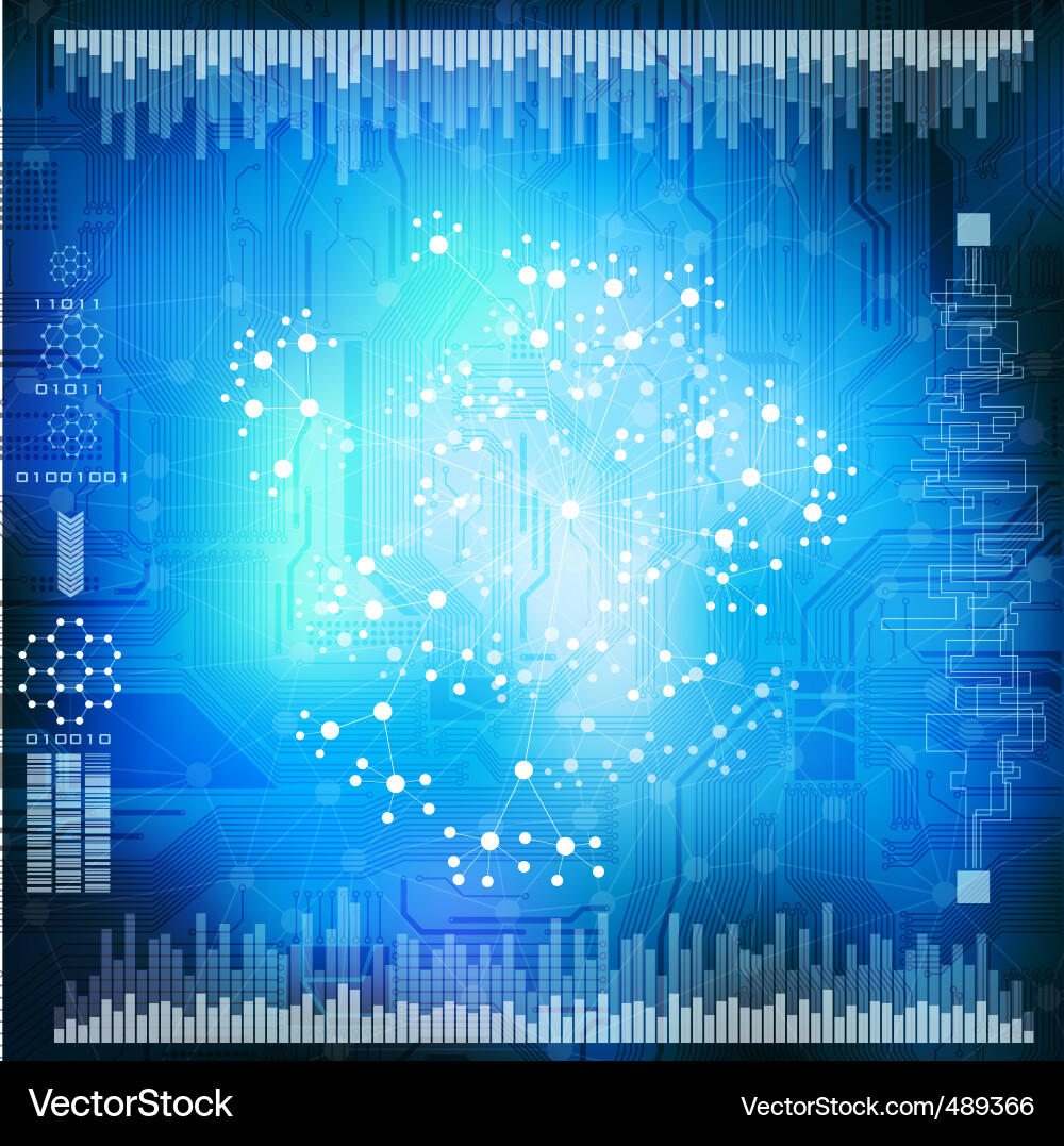 Digital Circuit Board Background Vector Image
