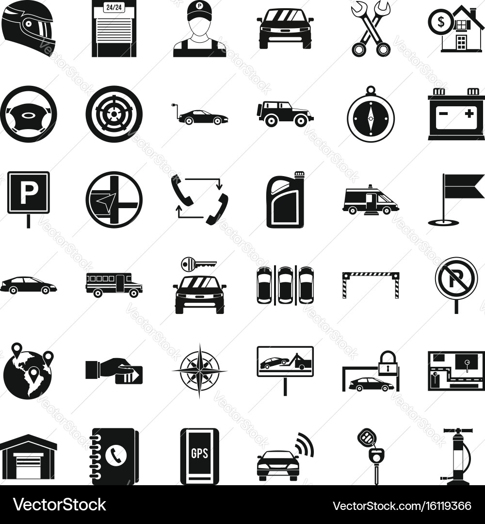 Mechanic Auto Icons - Toolkit Vector Image