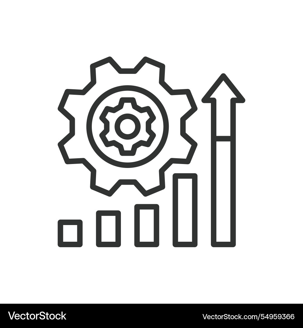 Performance icon in line design speed vector image