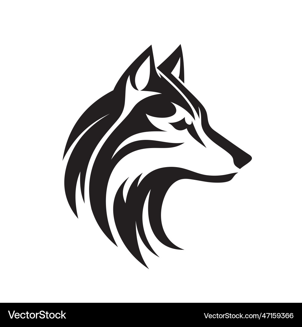 Wolf Head Logo Concept vector image