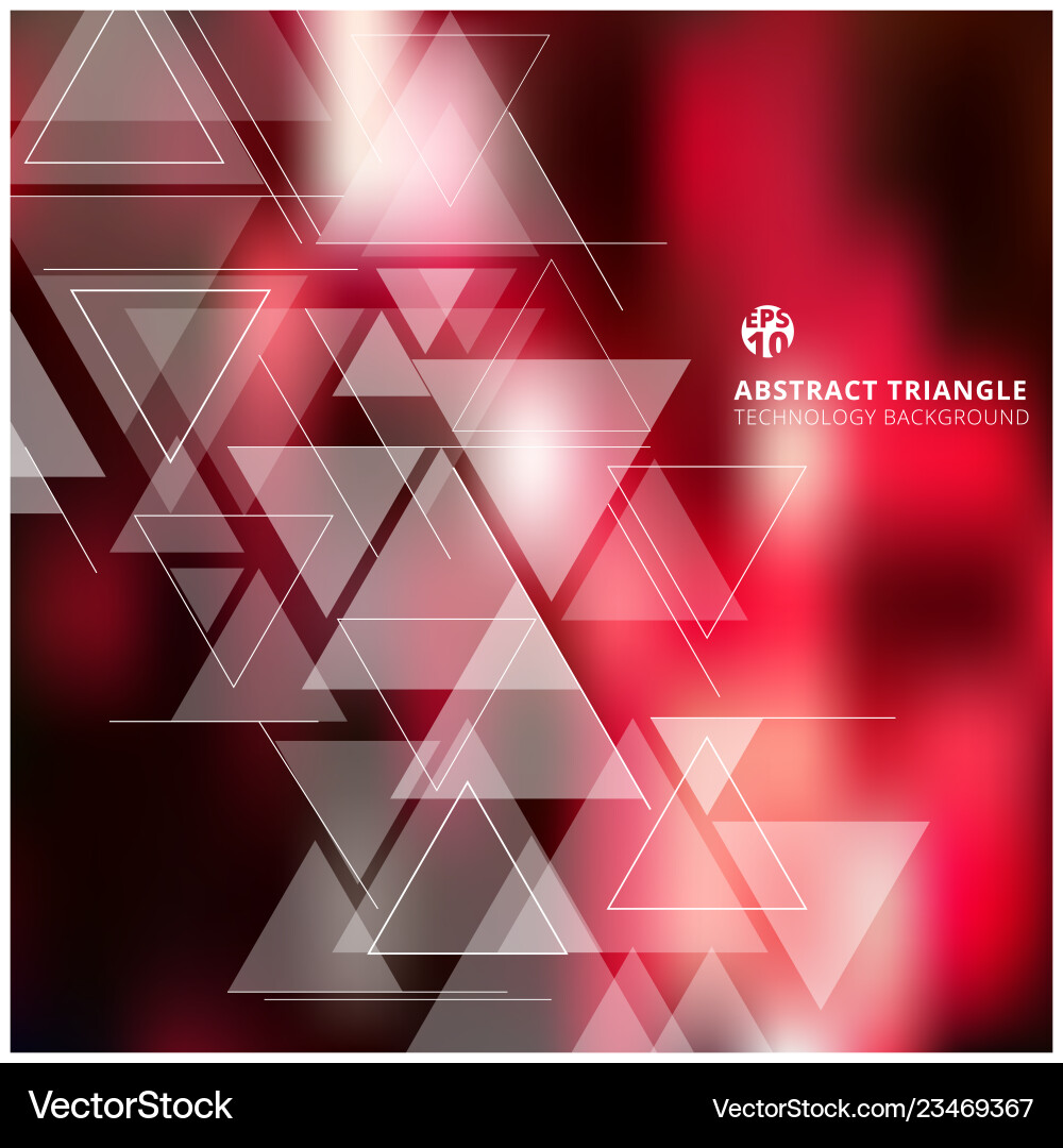 Abstract Red Triangles Background Vector Image