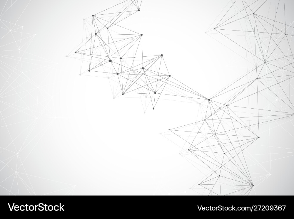 Geometric Network Connection vector image