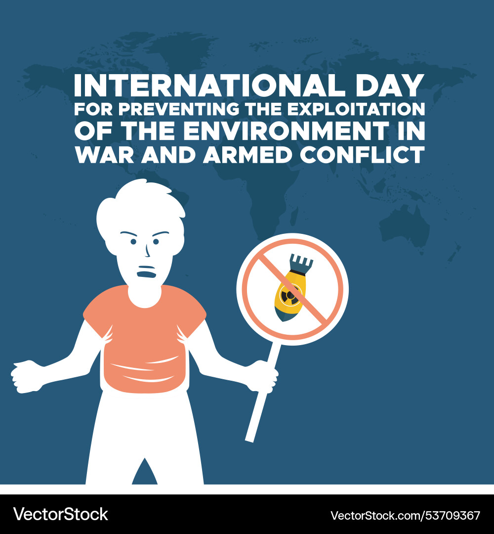 International day for preventing the exploitation Vector Image