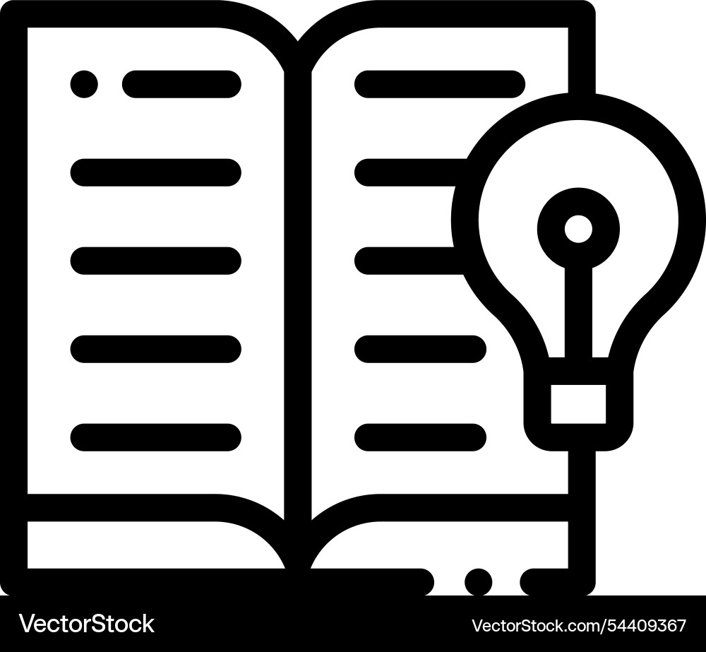 Learning icon thin linear style design isolated Learning icon thin linear style design isolated vector image
