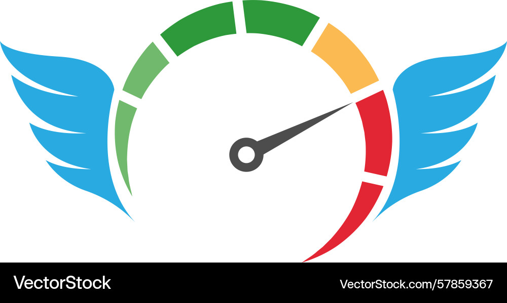 Performance level speed gauge Vector Image