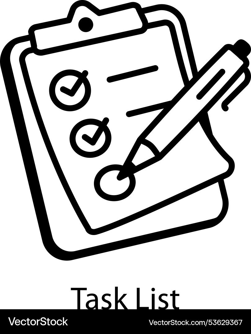 Task list vector image