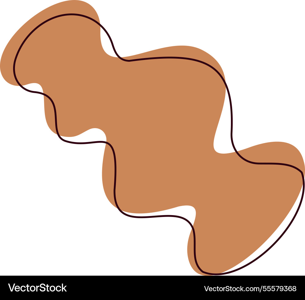 Abstract orange blob shape icon Vector Image