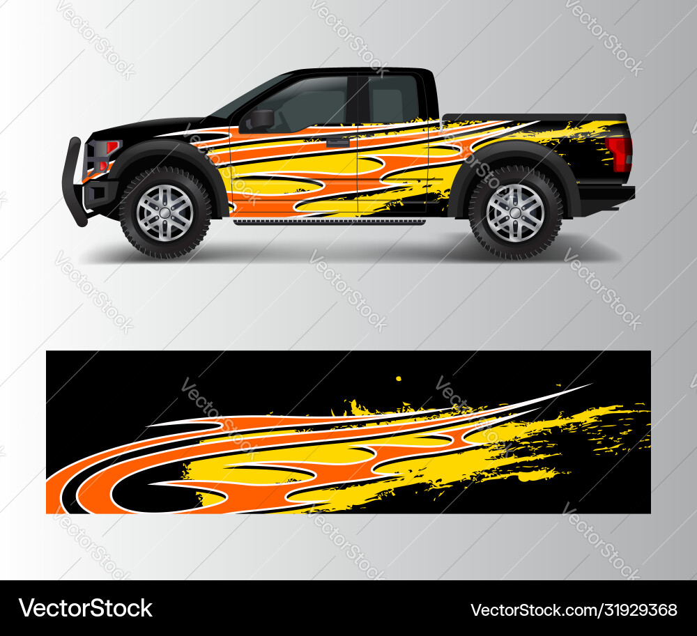 Abstract Stripe Truck Decal vector image