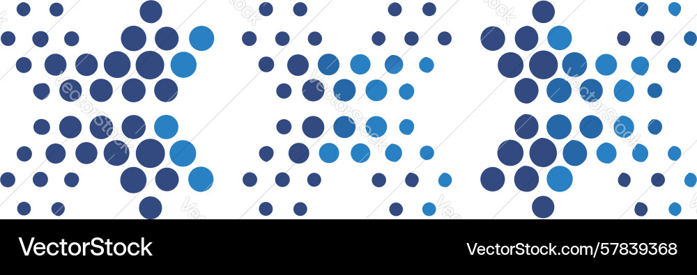 Blue hexagonal dotted grid pattern abstract vector image