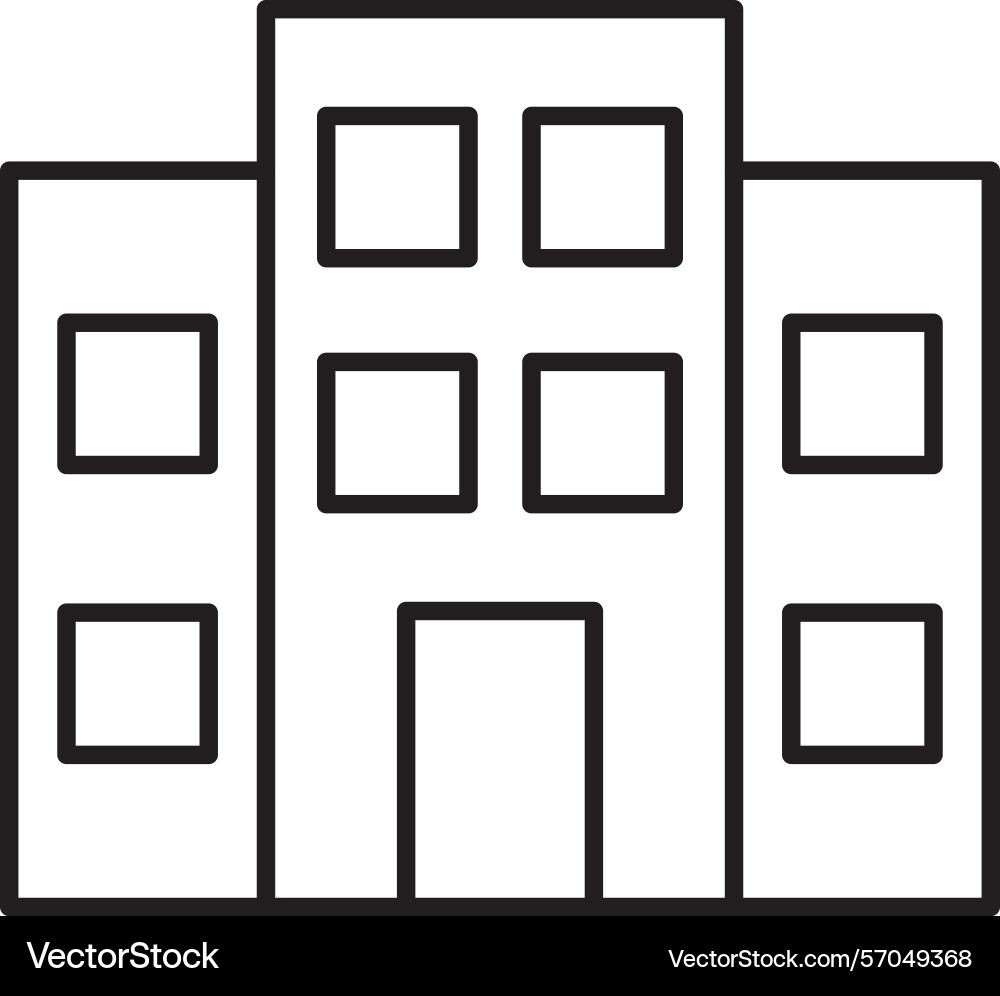 Building line icon design Vector Image