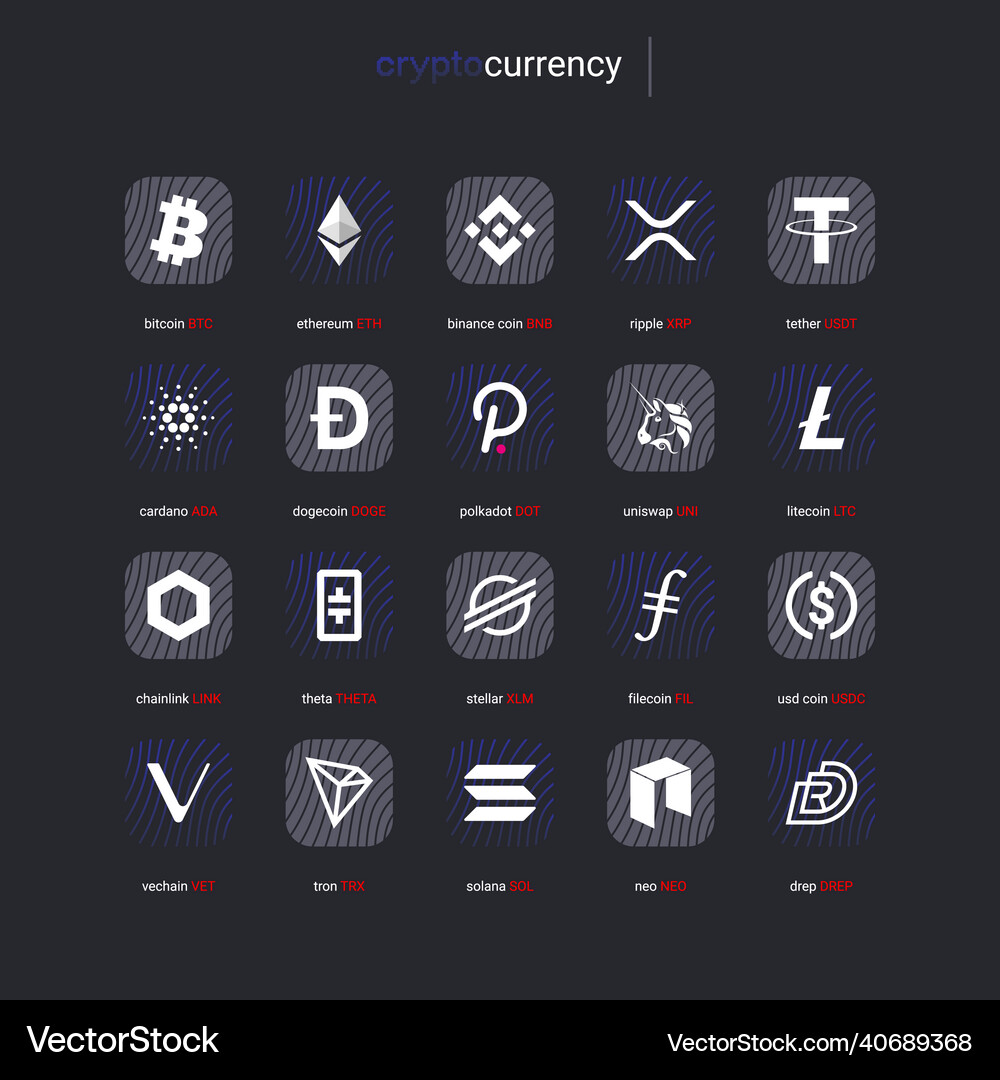 Crypto currency coins digital payment system – Royalty-Free Vector |  VectorStock