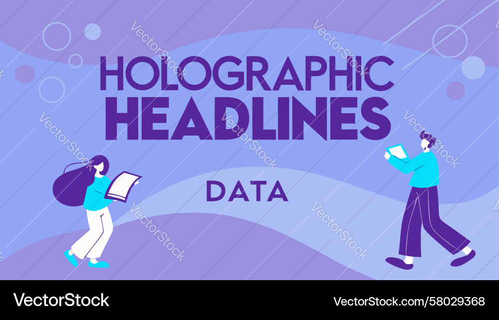 Holographic Data Display Vector Image