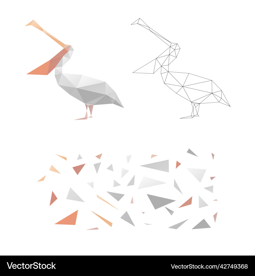 Polygonal puzzle game constructor from triangles Polygonal puzzle game constructor from triangles Vector Image