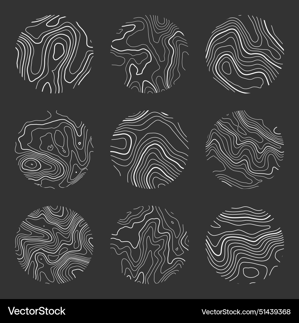 Topographic map with contour lines geographic Topographic map with contour lines geographic vector image