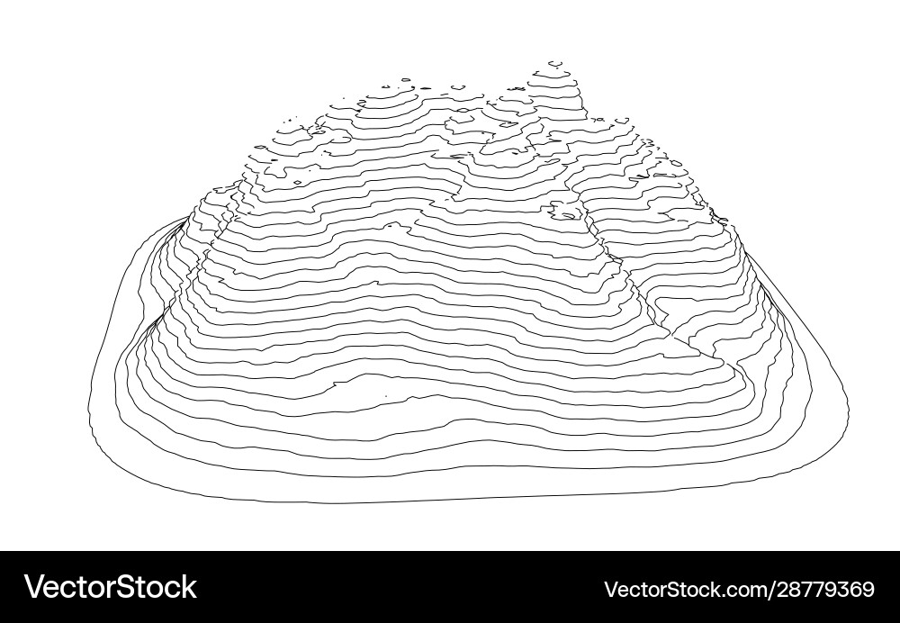 Curve lines in shape part mountain range Curve lines in shape part mountain range Vector Image