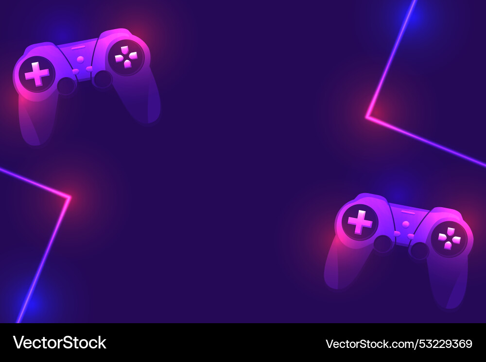Futuristic video game controller background Futuristic video game controller background vector image