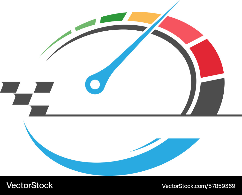 Performance level speed gauge Vector Image