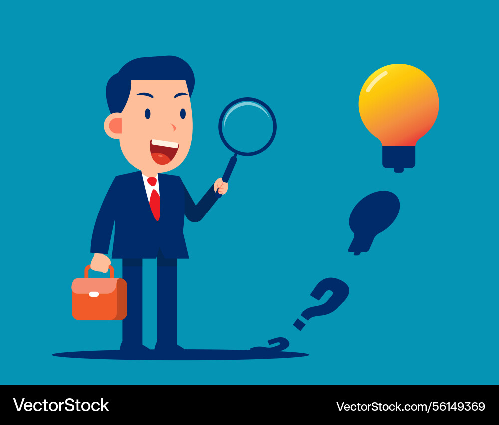Problem solving process business search creative Problem solving process business search creative vector image