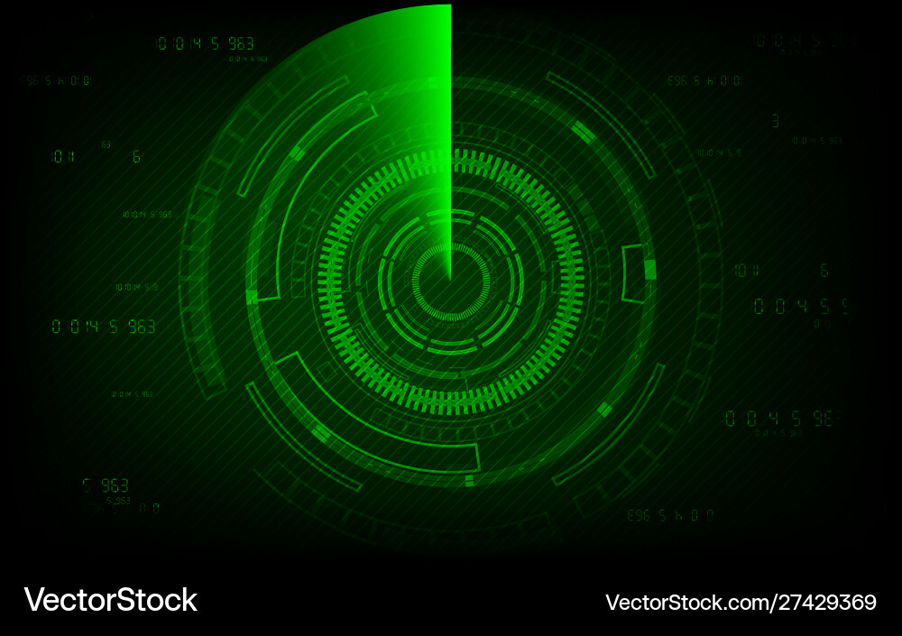 Radar scan concept abstract technology background Radar scan concept abstract technology background vector image